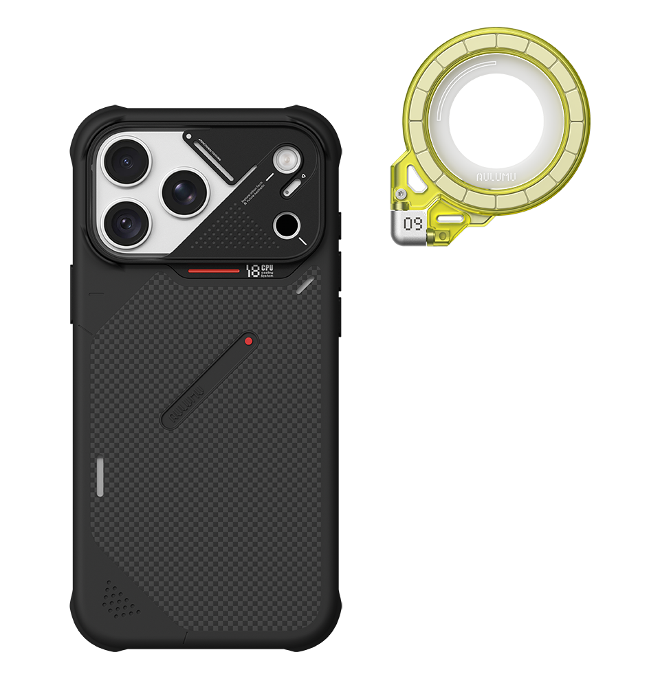A18 Armor Shockproof Aramid Fiber Case for iPhone 18/17 Series & G09 Ghost Infinite 360° Magnetic Stand