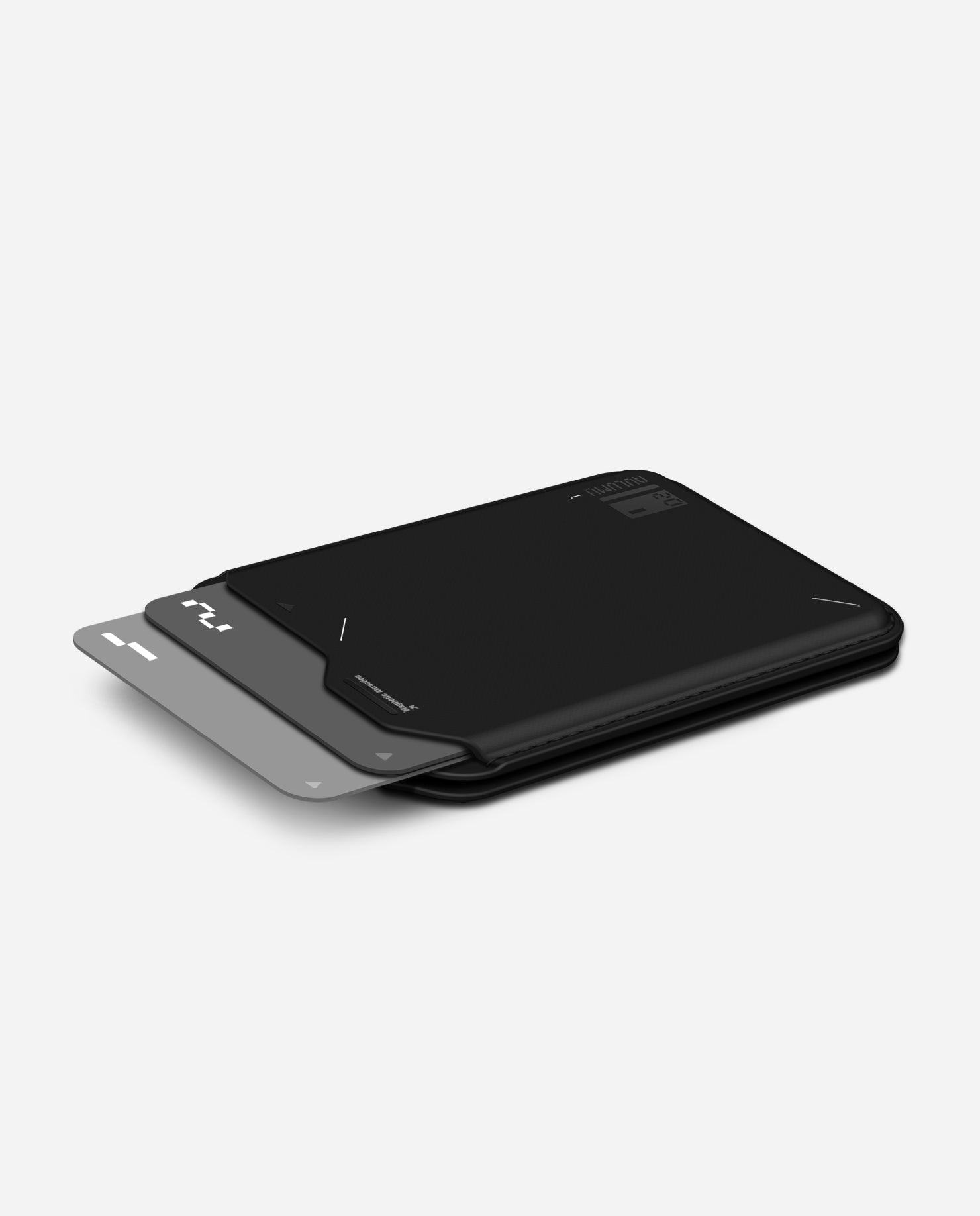 AULUMU G02 Magnetic Flip Wallet laid flat showing layered bi-fold construction for card storage.